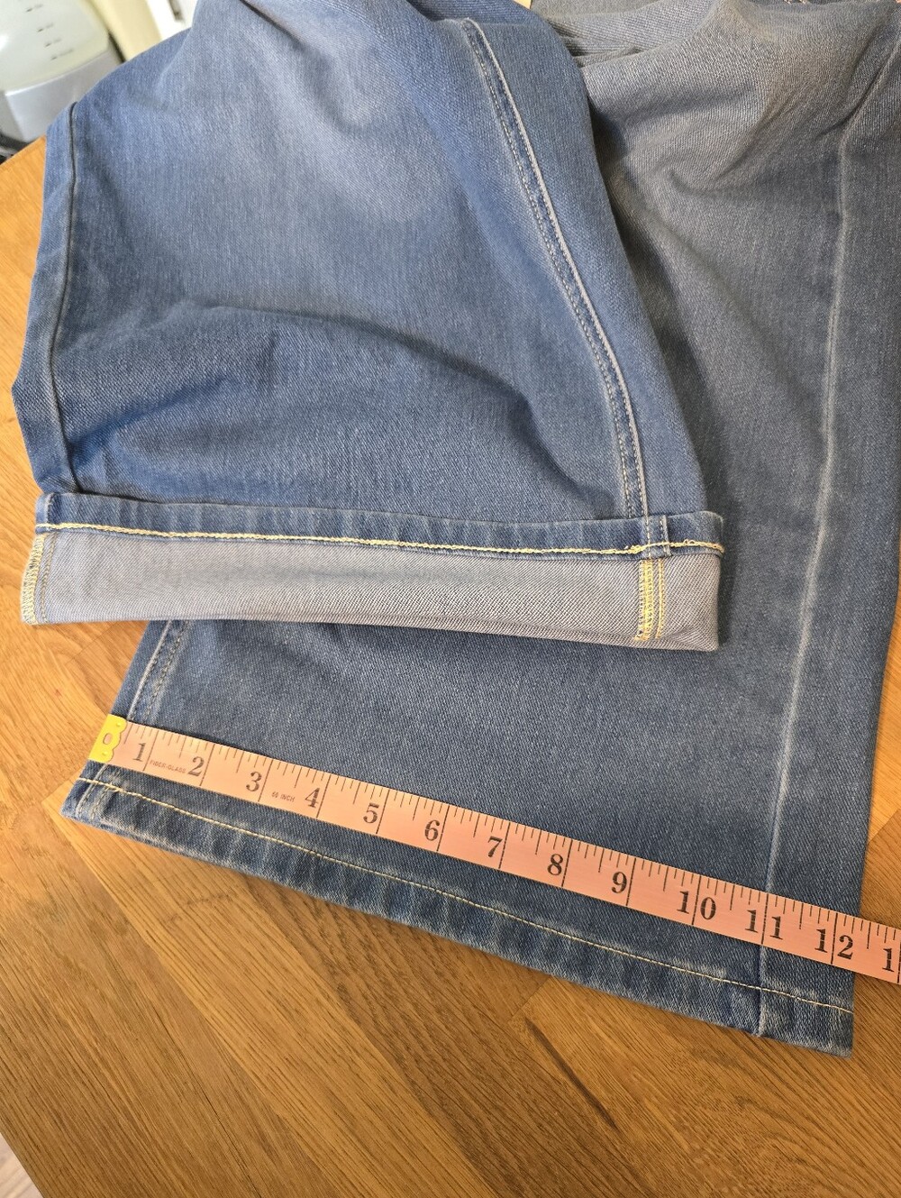 Halara Flex Asymmetric Low Rise Baggy Wide Leg Washed Casual Jean L Petite 12-14 - Picture 11 of 12